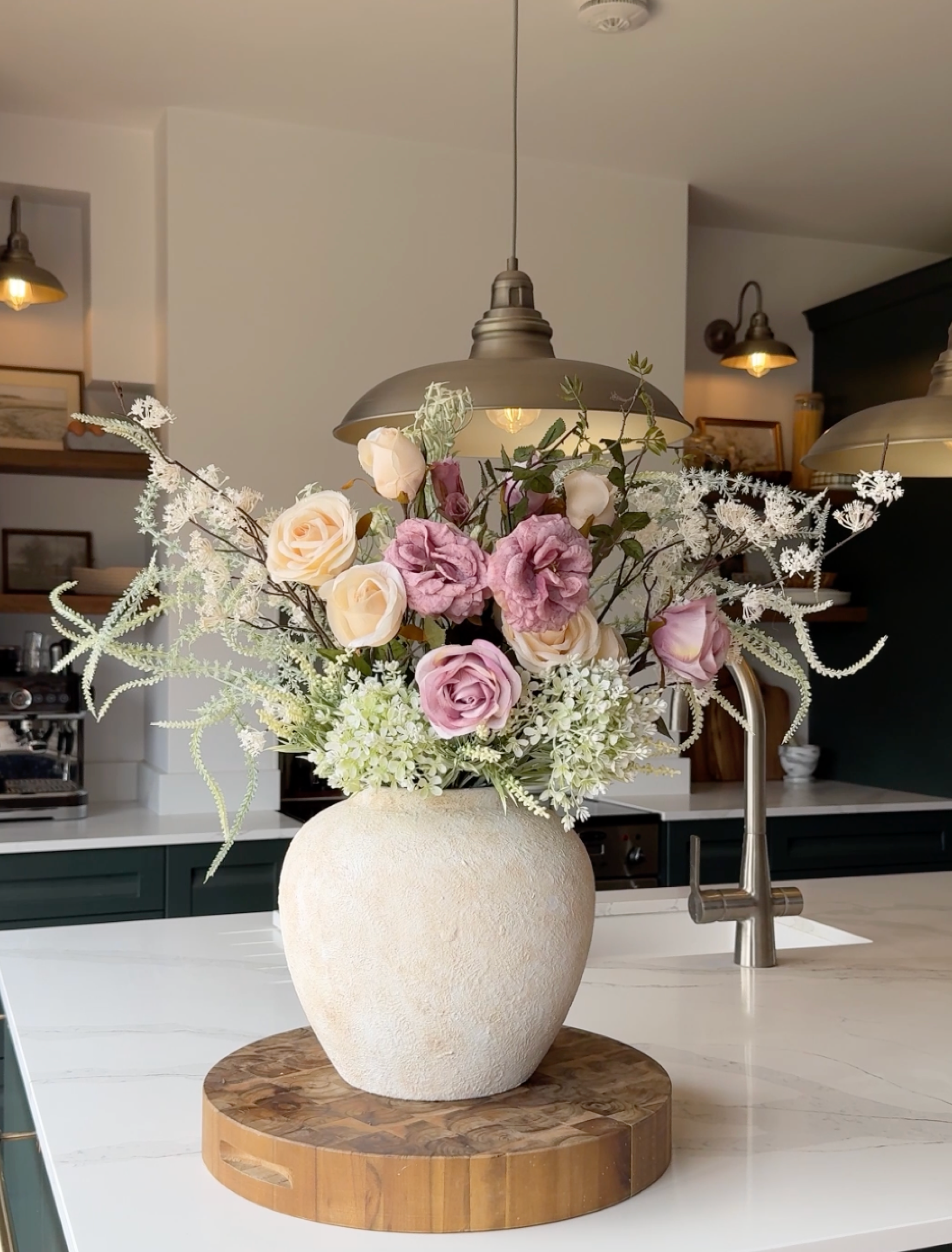 Faux Arrangement - Blush Rose