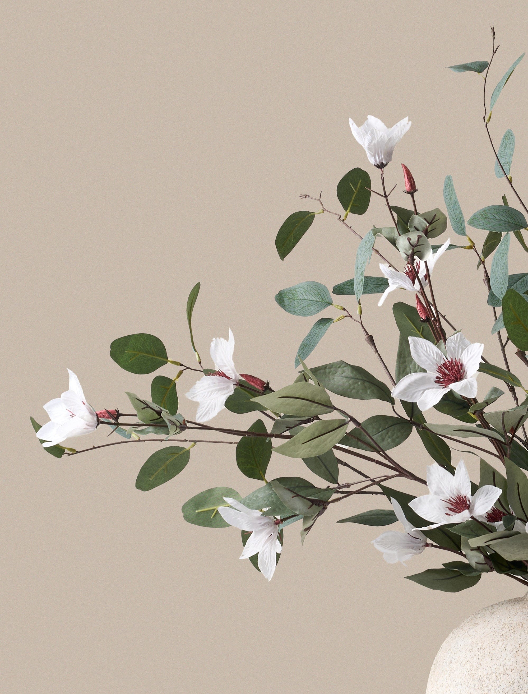 Faux Arrangement - Eucalyptus and White Magnolia
