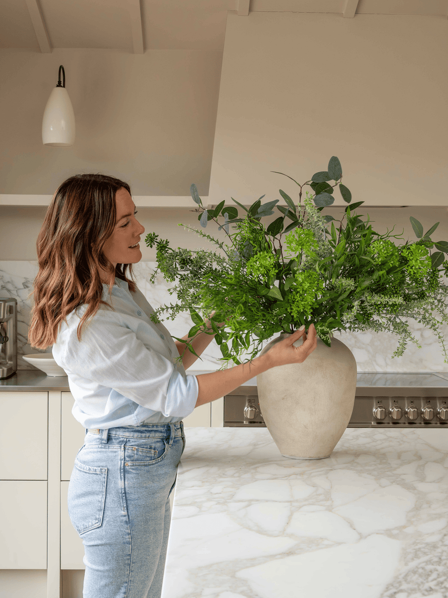 Faux Arrangement - Wild Eucalyptus & Green Berry