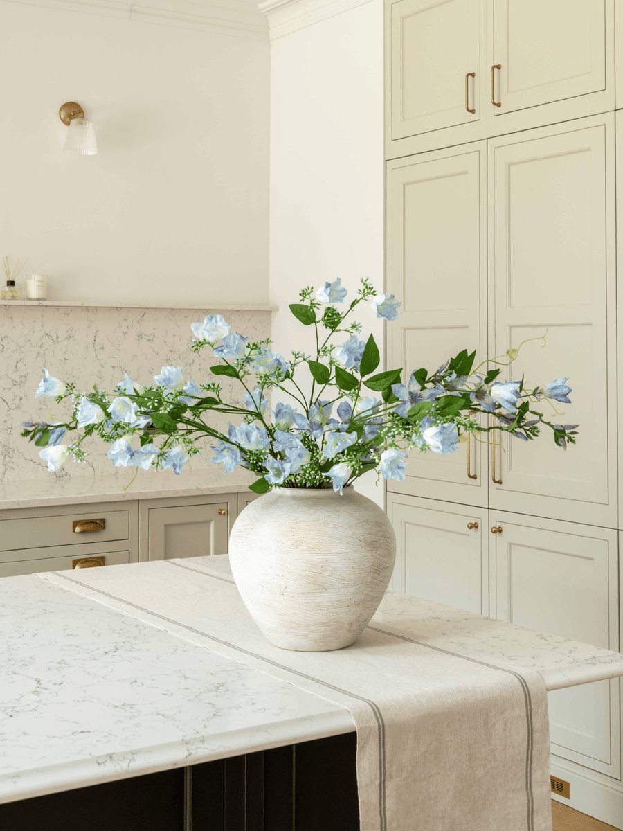 Faux Arrangement - Bell Flower & Clematis Blue