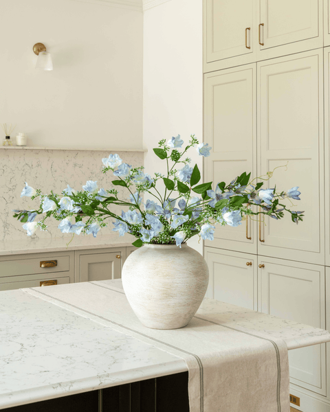 Faux Arrangement - Bell Flower & Clematis Blue