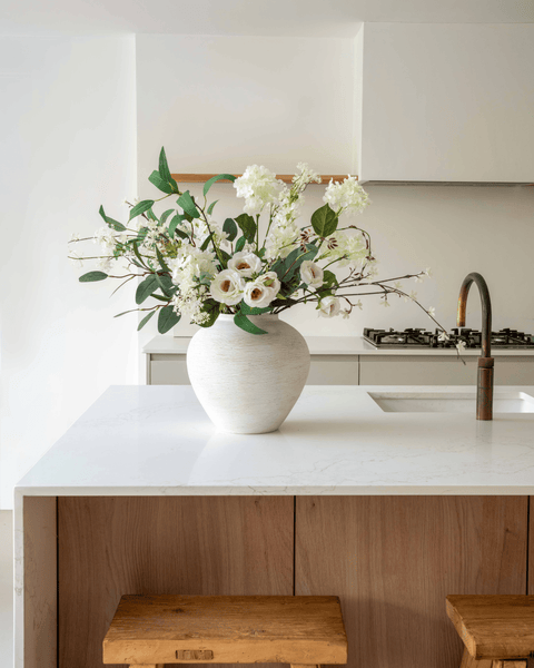 Faux Arrangement - Rose & Delphinium White