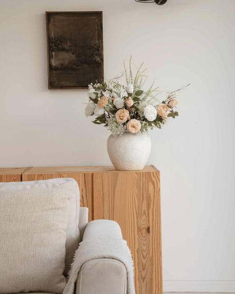 Faux Arrangement - Peach Rose