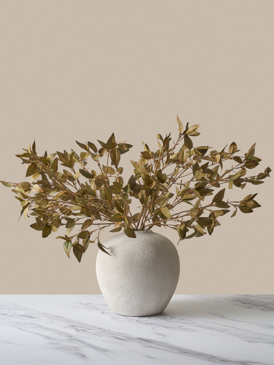 Faux Leaf Spray - Green (9 Stems)