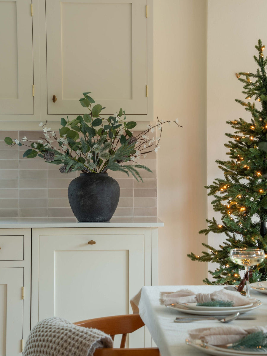 Faux Arrangement - Eucalyptus and Winter White