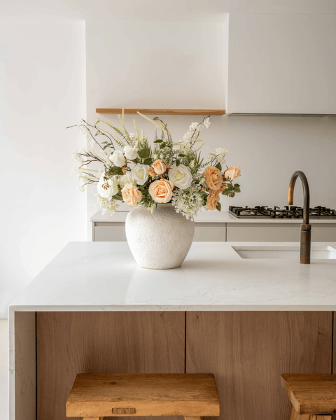 Faux Arrangement - Peach Rose