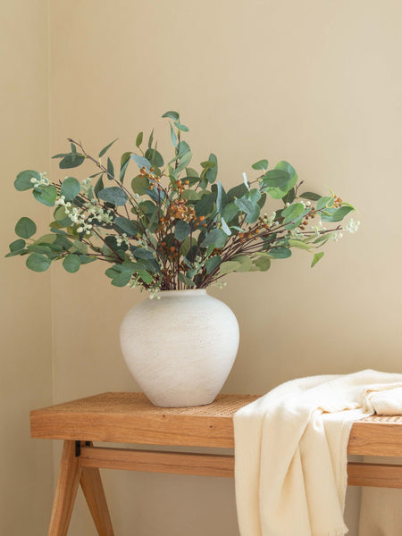 Faux Arrangement - Eucalyptus and Neutral Berry