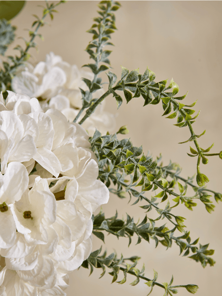 Faux Arrangement - Eucalyptus & White Hydrangea