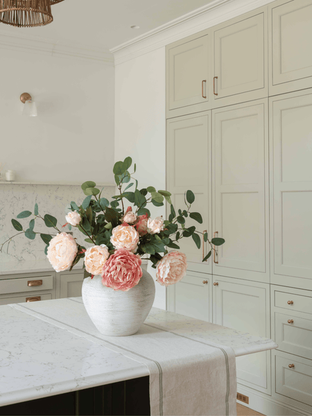 Faux Arrangement - Peony & Eucalyptus Blush