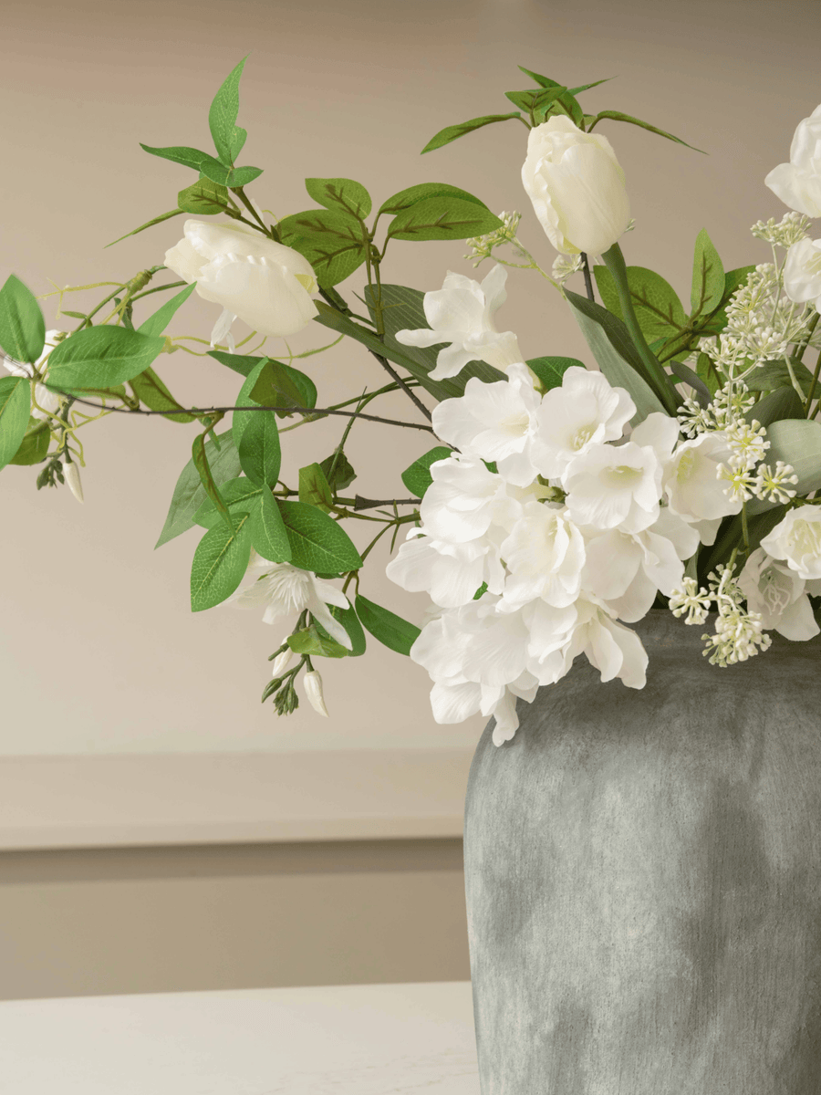 Faux Arrangement - Tulip & Agapanthus White