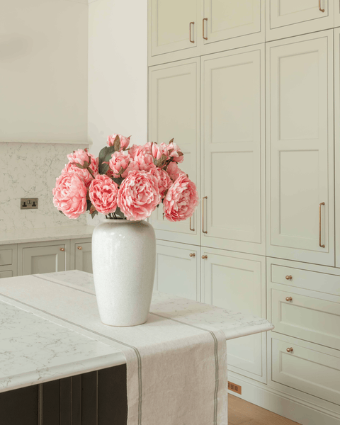 Faux Peony Arrangement - Pink (6 Stems)