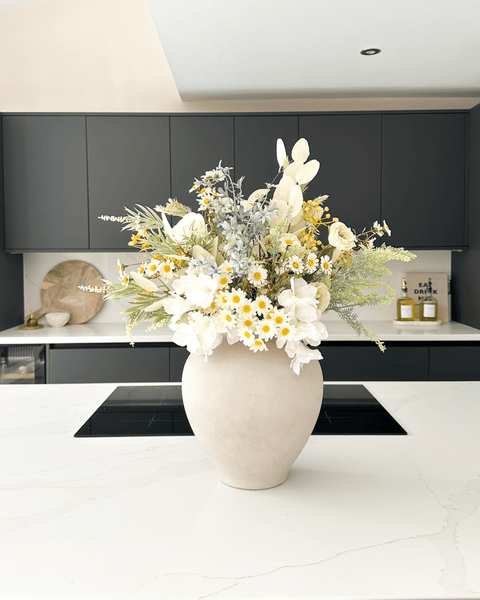 Faux Arrangement - White & Yellow Meadow