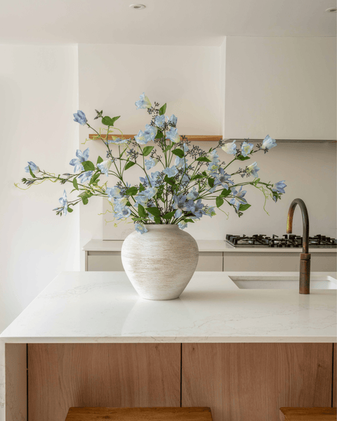 Faux Arrangement - Bell Flower & Clematis Blue