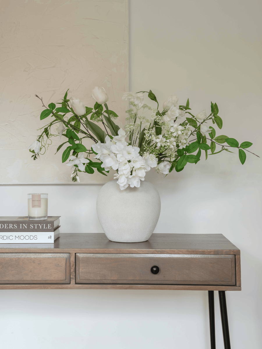 Faux Arrangement - Tulip & Agapanthus White