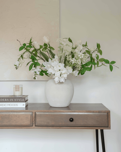 Faux Arrangement - Tulip & Agapanthus White