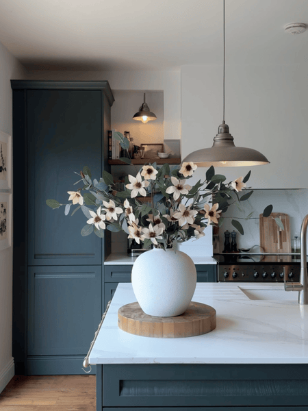 Faux Arrangement - Eucalyptus and Cream Magnolia