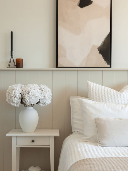 Large Faux Hydrangea - White (5 Stems)
