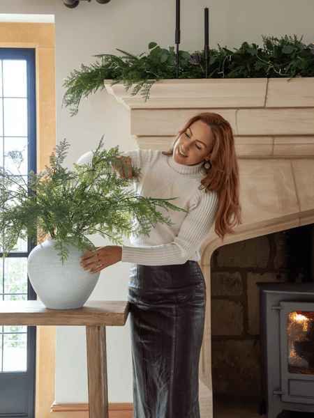 Faux Arrangement - Winter Fern Stems (5 Stems)