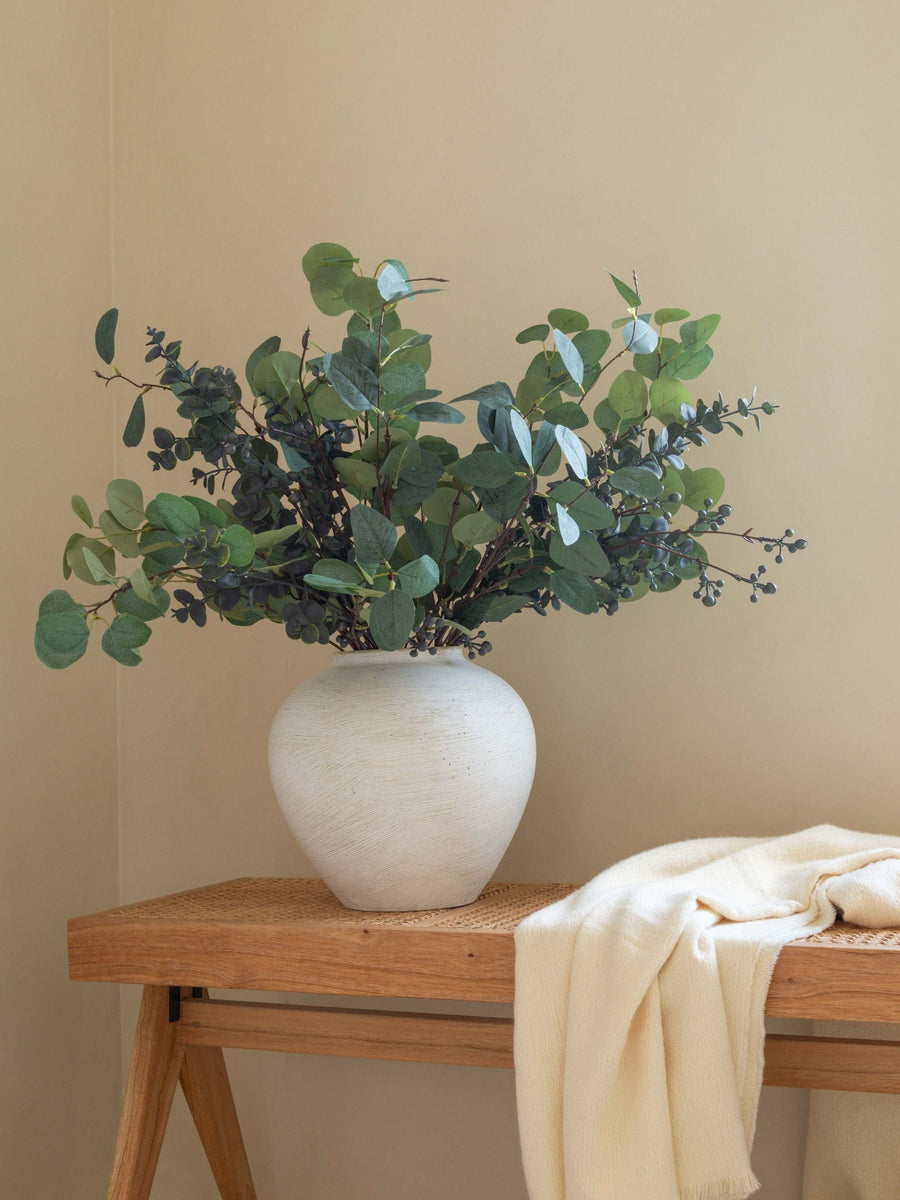 Faux Arrangement - Eucalyptus and Blue Berry