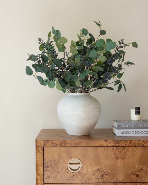 Faux Arrangement - Eucalyptus and Blue Berry