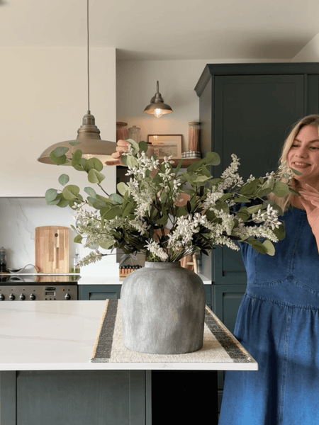 Faux Arrangement - Eucalyptus and White Stem
