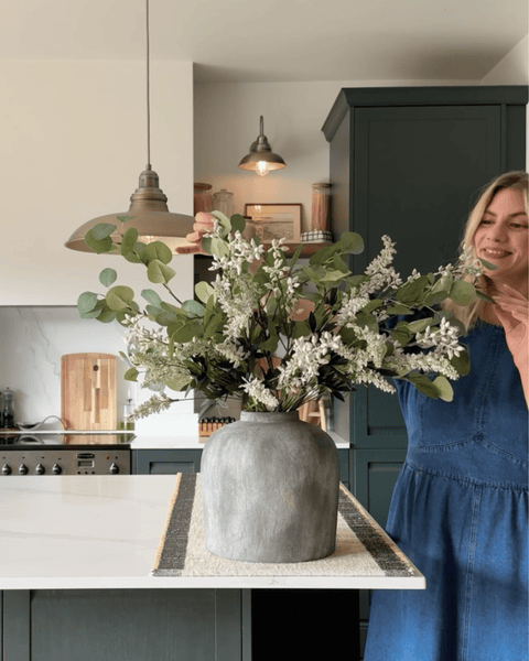 Faux Arrangement - Eucalyptus and White Stem