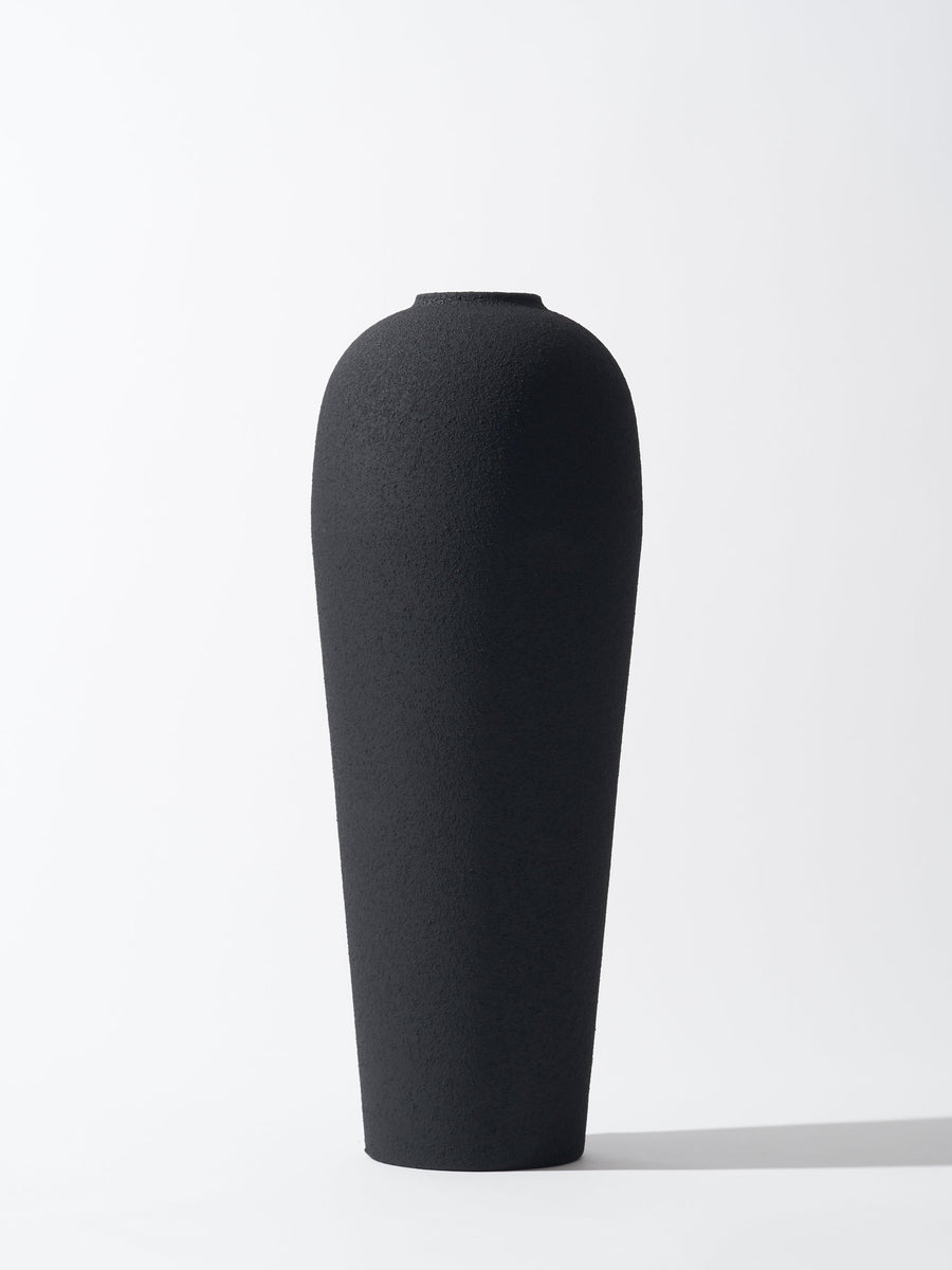 Tall Lola Vase - Textured Black