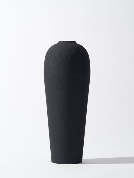 Tall Lola Vase - Textured Black