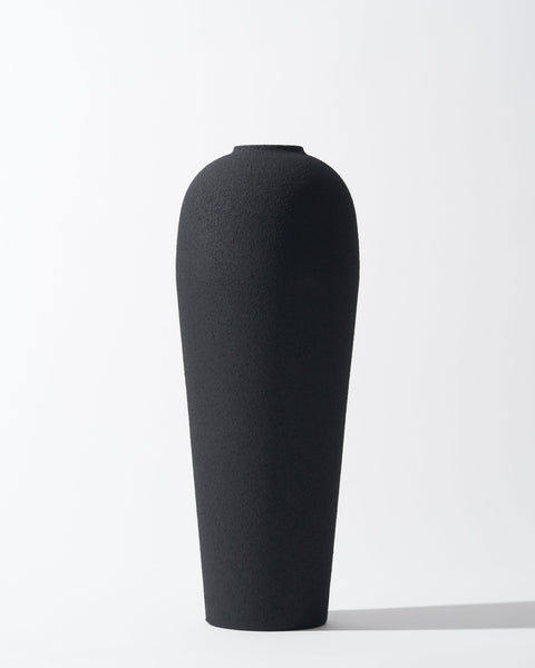 Tall Lola Vase - Textured Black