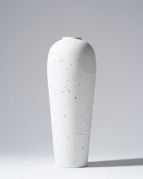 Tall Lola Vase - Speckled White