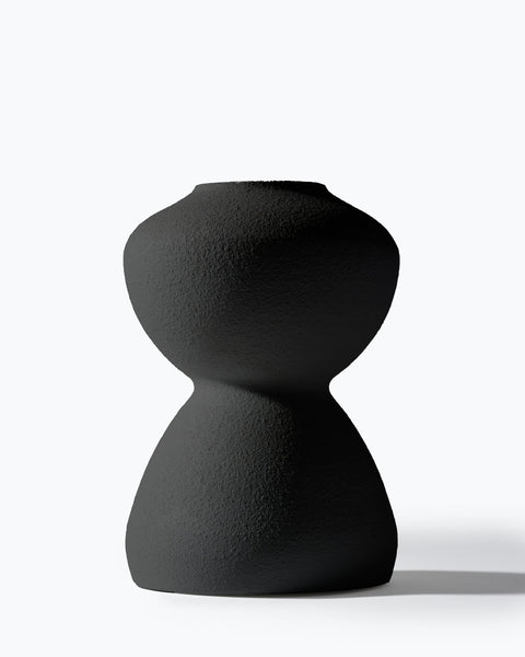 Laila Vase - Textured Black