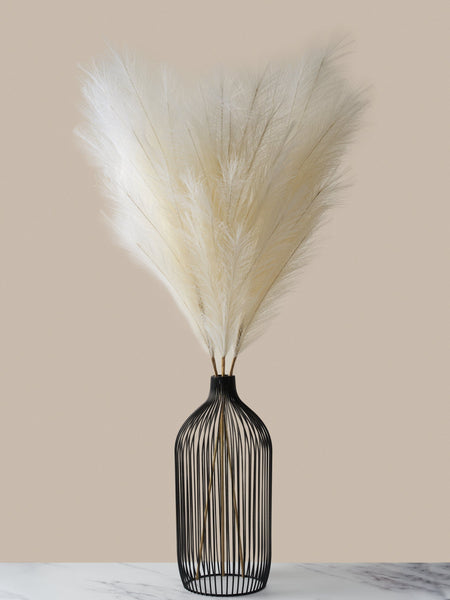 Tall Faux Pampas Grass - Beige (3 Stems)