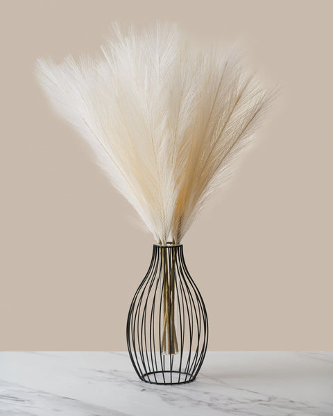 Faux Pampas Grass - Beige (5 Stems)