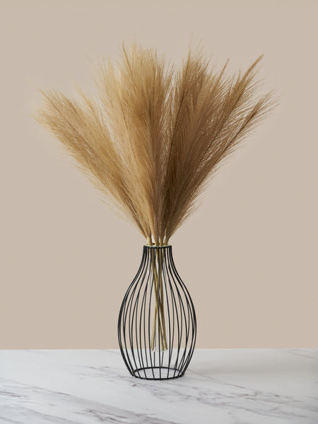 Faux Pampas Grass - Brown (5 Stems)