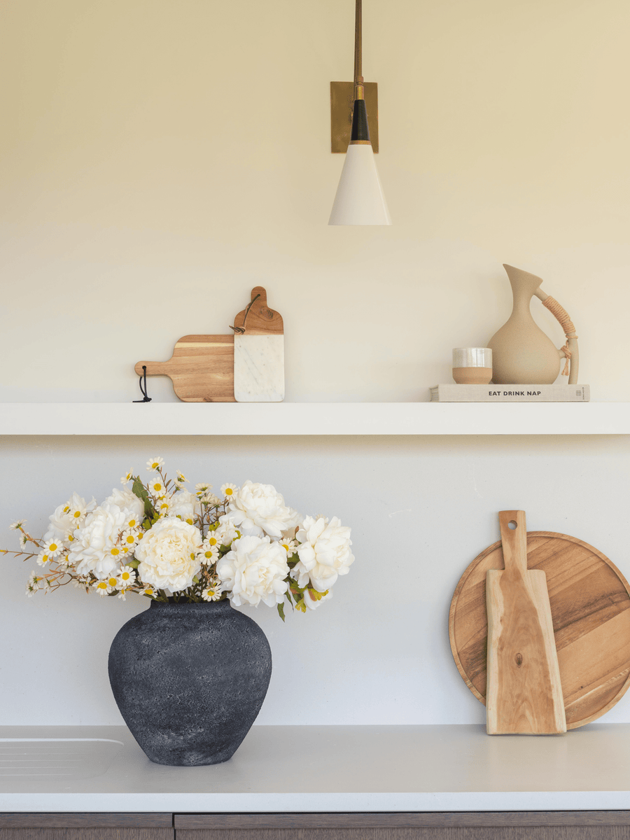Faux Arrangement - White Peony & Daisy