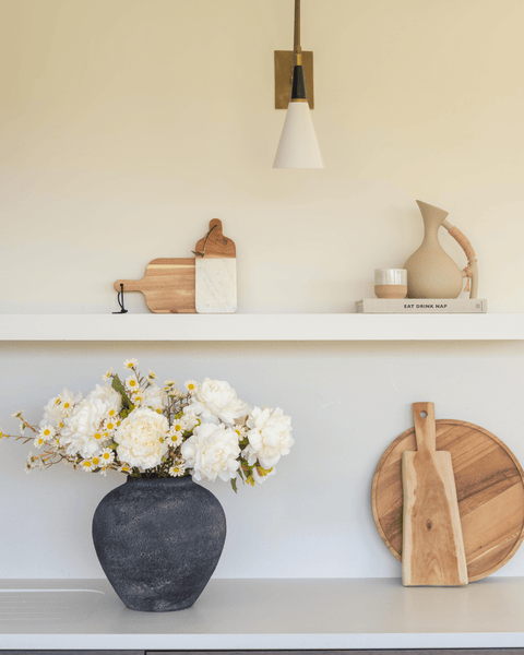 Faux Arrangement - White Peony & Daisy