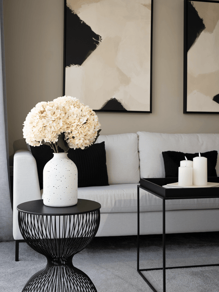 Large Faux Hydrangea - Cream (5 Stems)