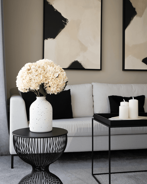 Large Faux Hydrangea - Cream (5 Stems)