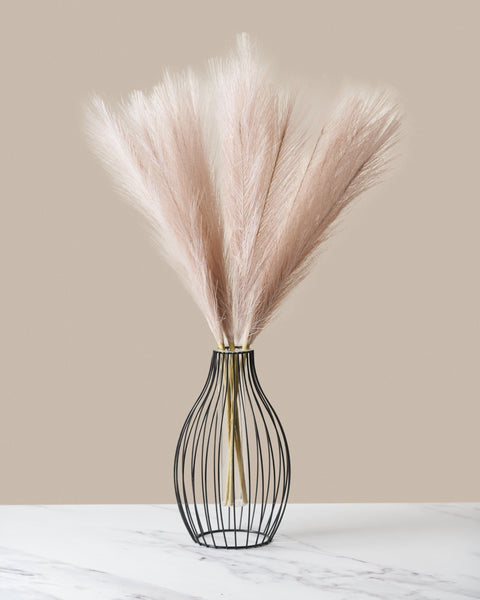 Faux Pampas Grass - Cream (5 Stems)