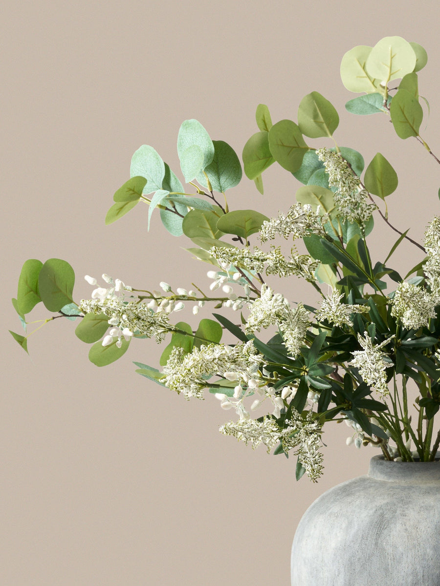 Faux Arrangement - Eucalyptus and White Stem