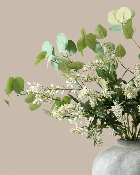 Faux Arrangement - Eucalyptus and White Stem