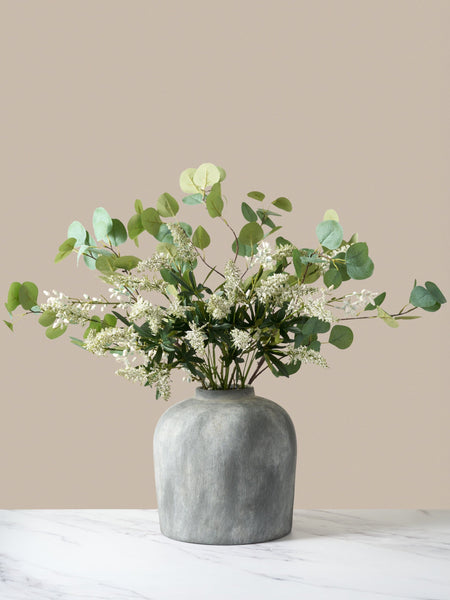 Faux Arrangement - Eucalyptus and White Stem