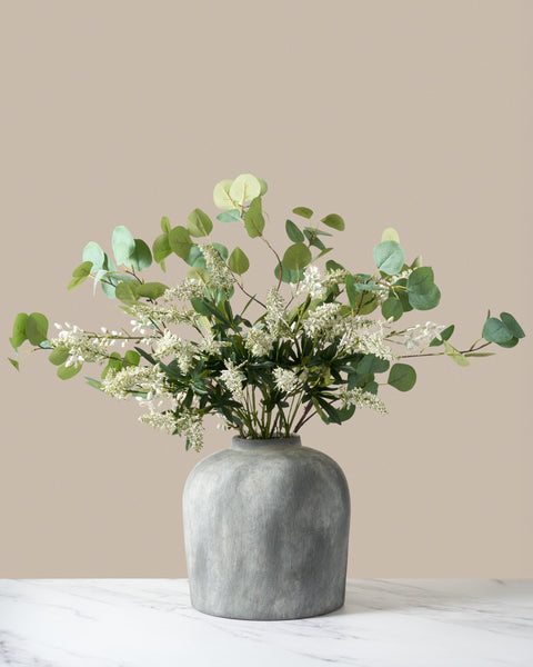 Faux Arrangement - Eucalyptus and White Stem