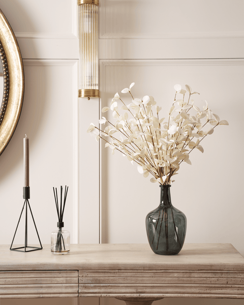 Faux Eucalyptus - Ivory (5 Stems)