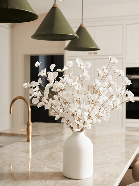 Faux Eucalyptus - White (5 Stems)
