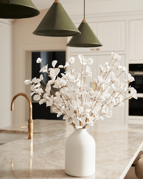 Faux Eucalyptus - White (5 Stems)
