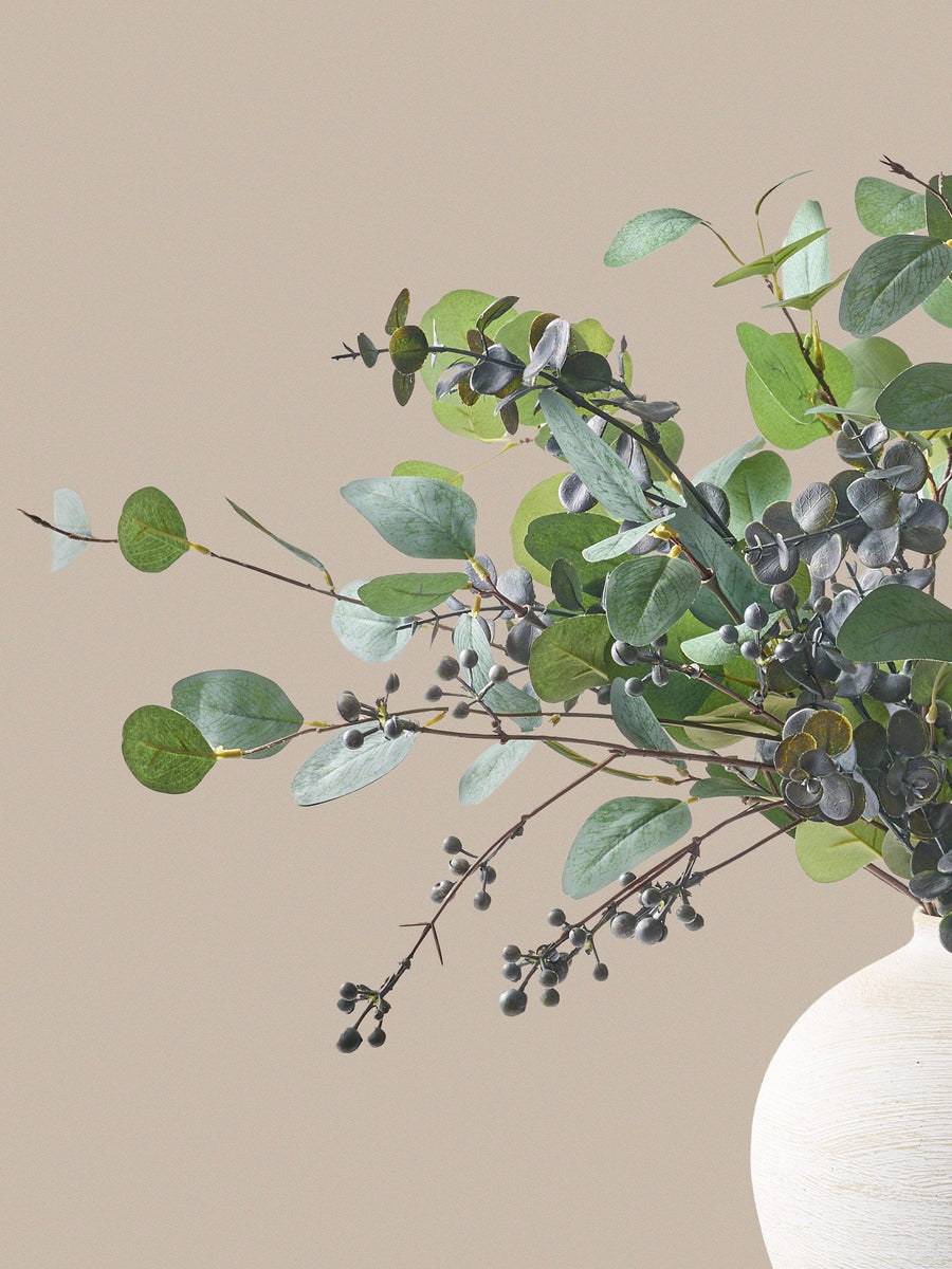 Faux Arrangement - Eucalyptus and Blue Berry