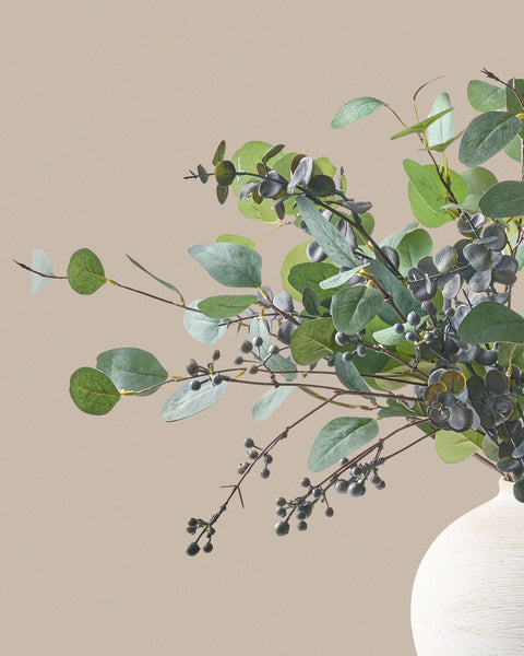 Faux Arrangement - Eucalyptus and Blue Berry