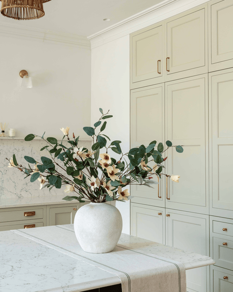 Faux Arrangement - Eucalyptus and Cream Magnolia