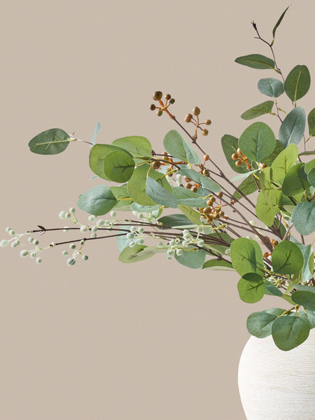 Faux Arrangement - Eucalyptus and Neutral Berry